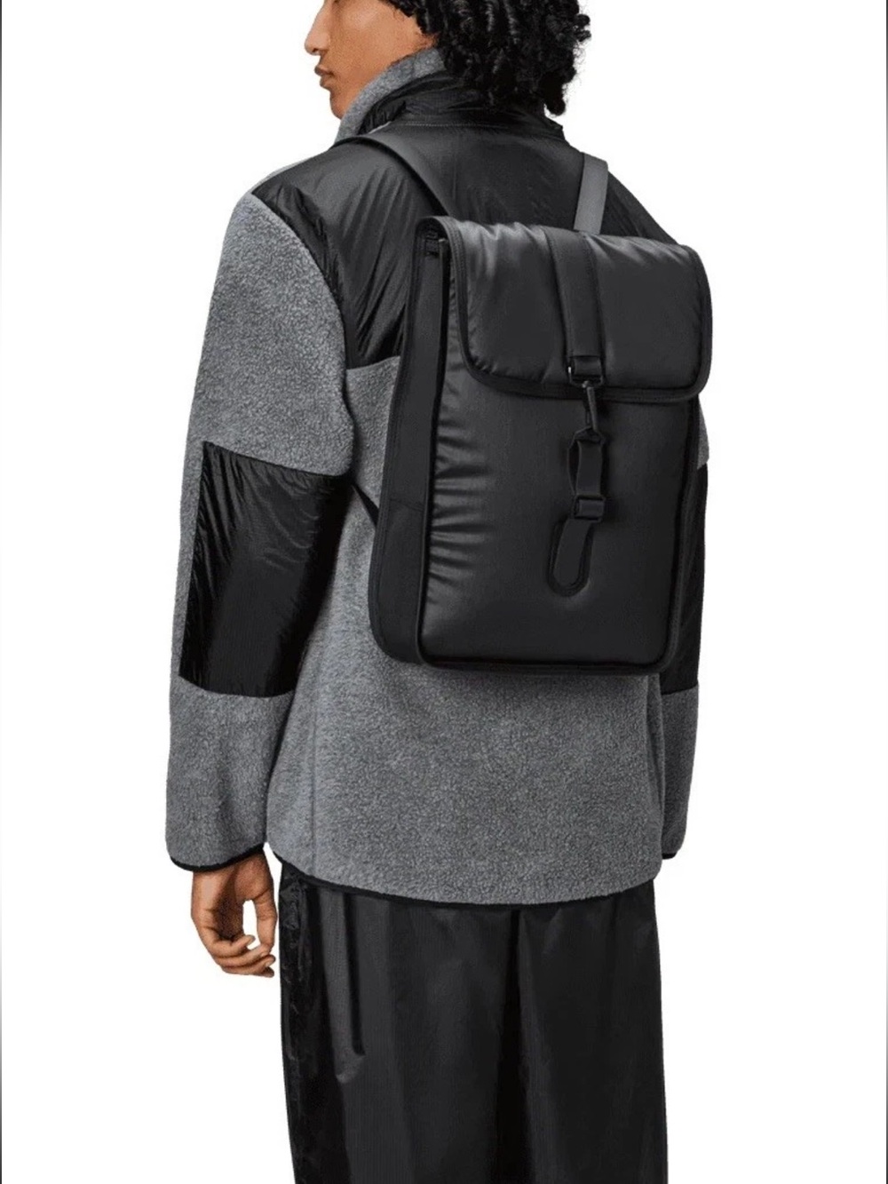 RAINS Puffed Padded Backpack W3 Waterproof Unisex Laptop-Friendly Sleek Design